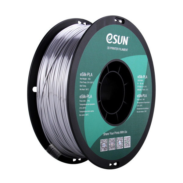 eSun eSilk silver PLA filament 1.75mm, 1kg eSilk-PLA175S1 DFE20203 - 1