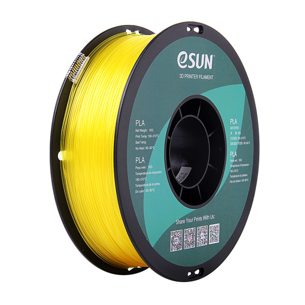 eSun glass lemon PLA filament 1.75mm, 1kg PLA175GLY1 DFE20065 - 1