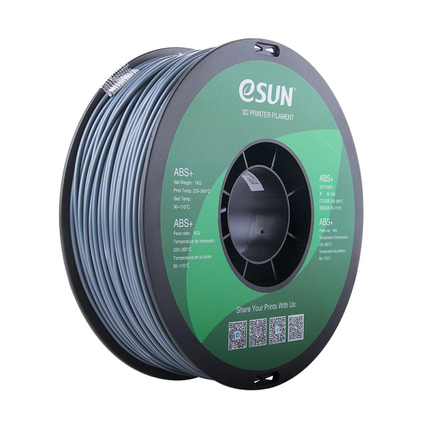 eSun grey ABS+ filament 2.85mm, 1kg ABS285H1 DFE20034 - 1