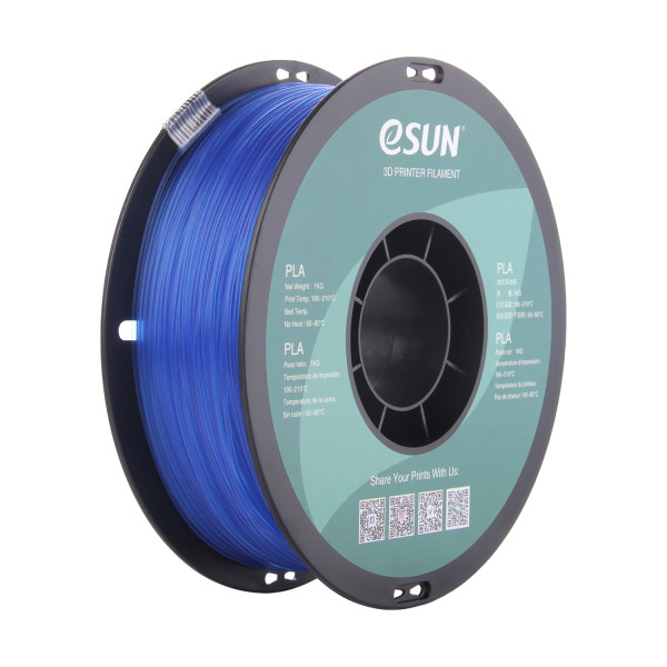 eSun light blue PLA filament 1.75mm, 1kg PLA175GLU1 DFE20071 - 1