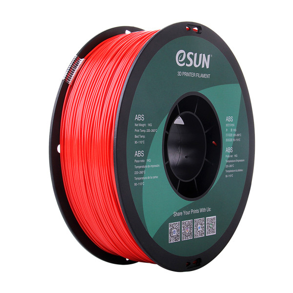 eSun red ABS filament 1.75mm, 1kg ABS175R1 DFE20005 - 1