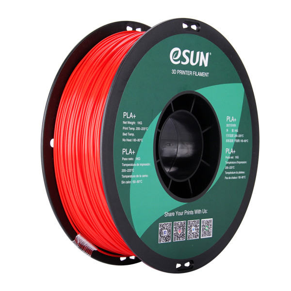 eSun red PLA+ filament 1.75mm, 1kg PLA175R1 DFE20101 - 1