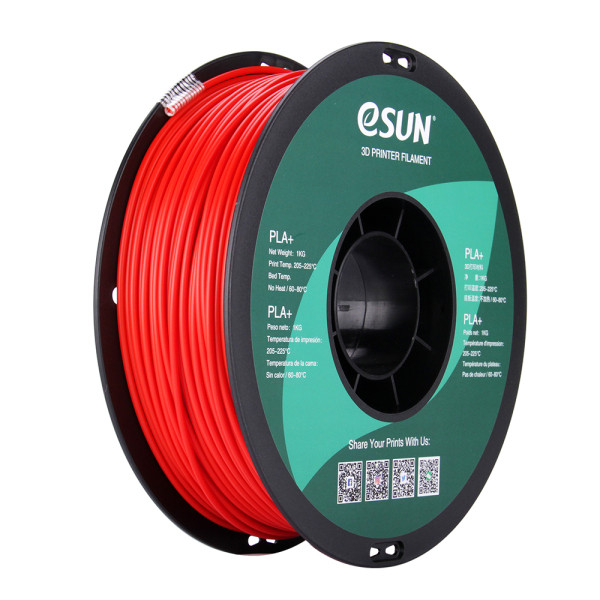 eSun red PLA+ filament 2.85mm, 1kg PLA285R1 DFE20112 - 1
