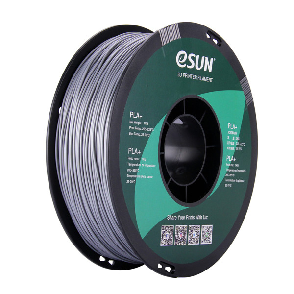 eSun silver PLA+ filament 1.75mm, 1kg PLA175S1 DFE20103 - 1