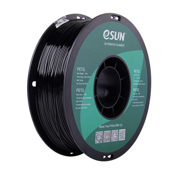 eSun solid black PETG filament 1.75mm, 1kg  DFE20044 - 1