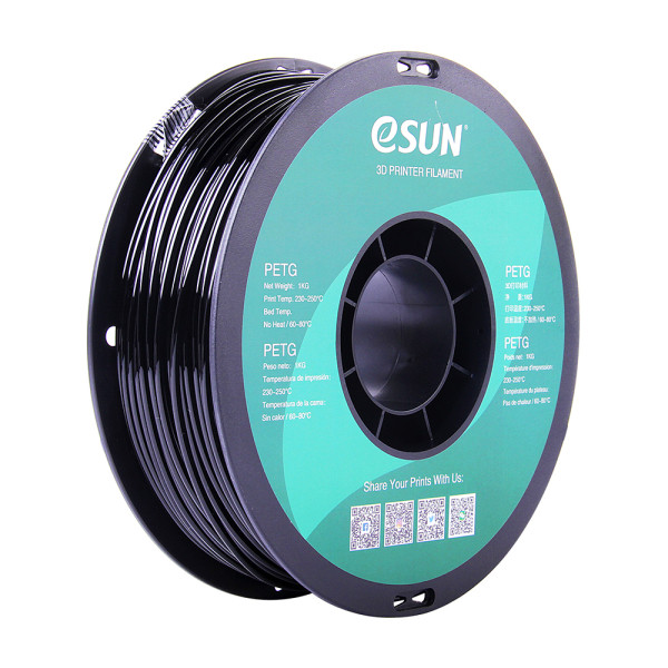 eSun solid black PETG filament 2.85mm, 1kg PETG285SB1 DFE20052 - 1