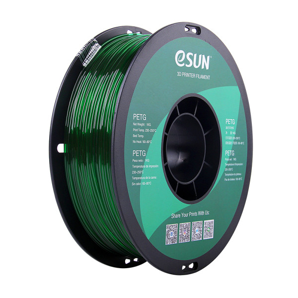 eSun transparent green PETG filament 1.75mm, 1kg  DFE20047 - 1