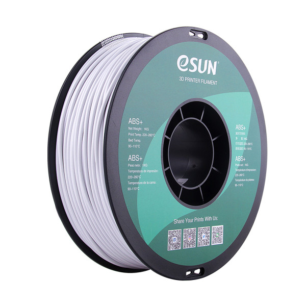 eSun white ABS+ filament 2.85mm, 1kg ABS285W1 DFE20035 - 1