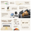 xTool P2S Desktop CO2 Laser Cutter - All-in-one Bundle DKI00389 - 3